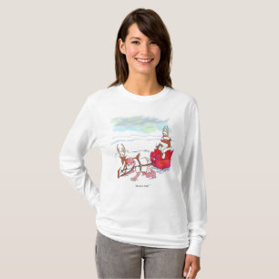 Santa Claus Coup women white long sleeve T-shirt