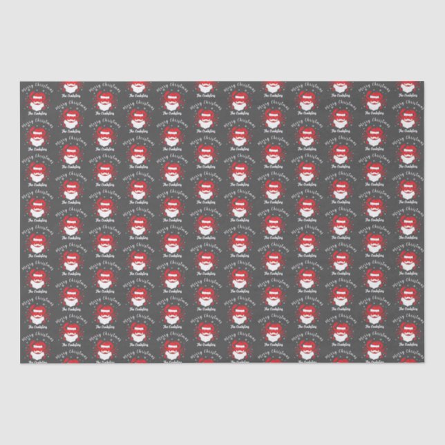 Santa Claus Crab Merry Christmas Tissue Paper (Front)