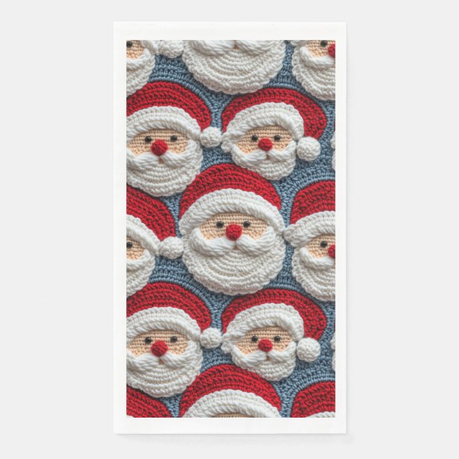 Santa Claus crochet pattern Paper Guest Towels (Front)