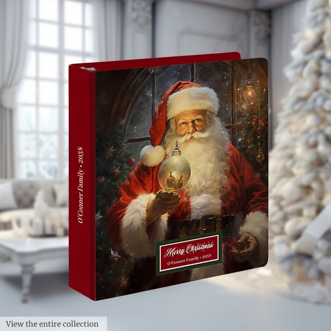 Santa Claus Custom Binder Modern Christmas Keepsak (Santa Claus Custom Binder Modern Christmas Keepsake)