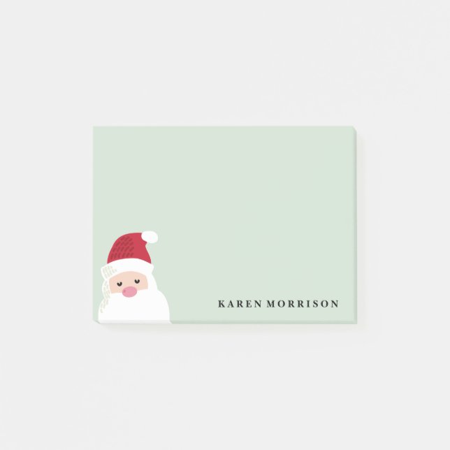 Santa Claus Customizable Holiday Post It Post-it Notes (Front)