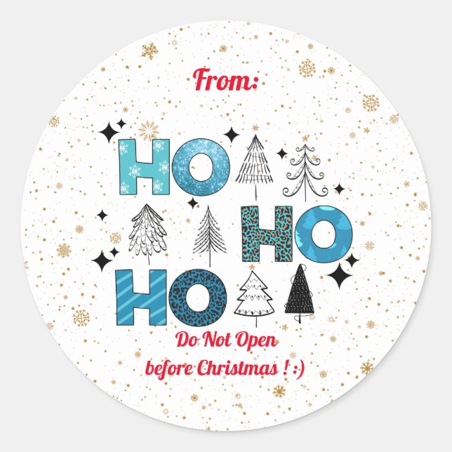 Santa Claus Customize Classic Round Sticker (Front)