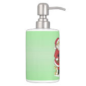 Santa Claus Cute Animals Merry Christmas Soap Dispenser & Toothbrush Holder (Right)