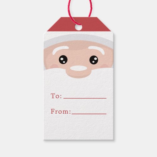 Santa Claus Cute Modern Christmas Personalized Gift Tags