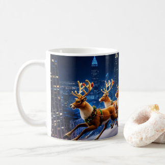 Santa Claus delivering gifts on Christmas Eve Coffee Mug