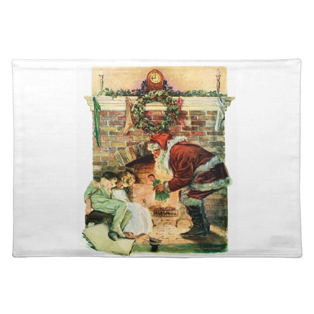 Santa Claus Delivering Presents Placemat (Front)