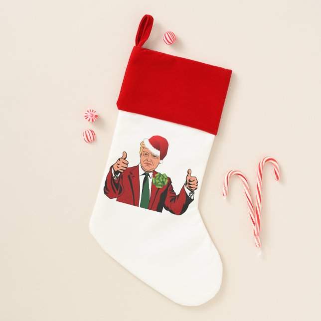 santa claus donald trump christmas stocking (Front)