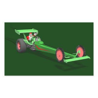 Santa Claus Drag Race Rectangular Sticker
