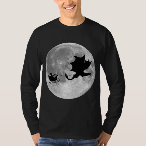 Santa Claus Dragon Rider Sleigh Ride T_Shirt
