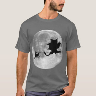 Santa Claus Dragon Rider Sleigh Ride T-Shirt