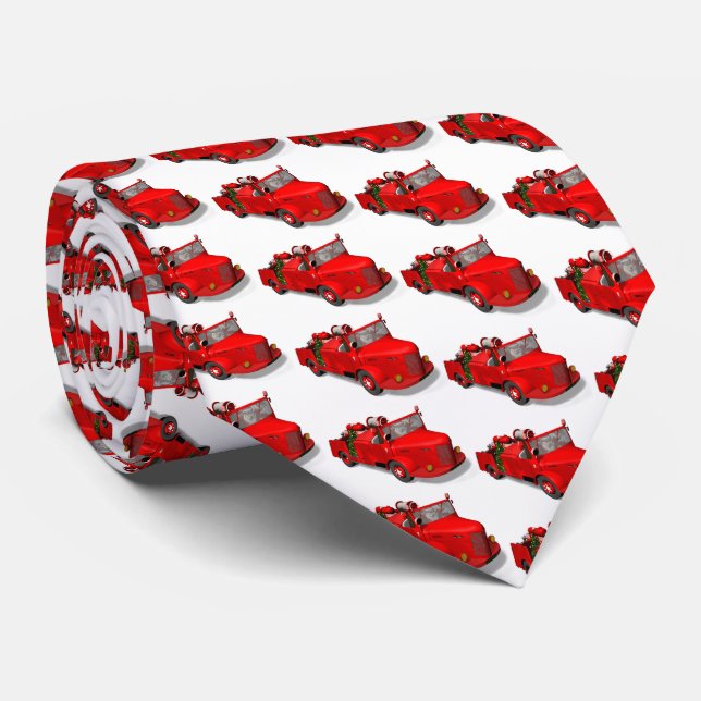 Santa Claus Drives A Fire Engine Tie (Rolled)