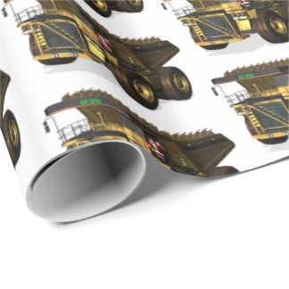 Santa Claus Dump Truck Operator Wrapping Paper