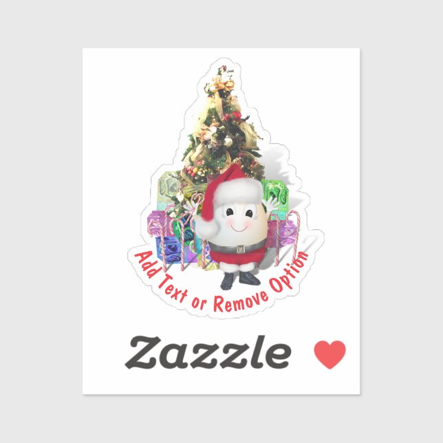 Santa Claus Egg Christmas Sticker (Sheet)