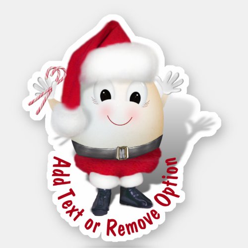 Santa Claus Egg Christmas Sticker