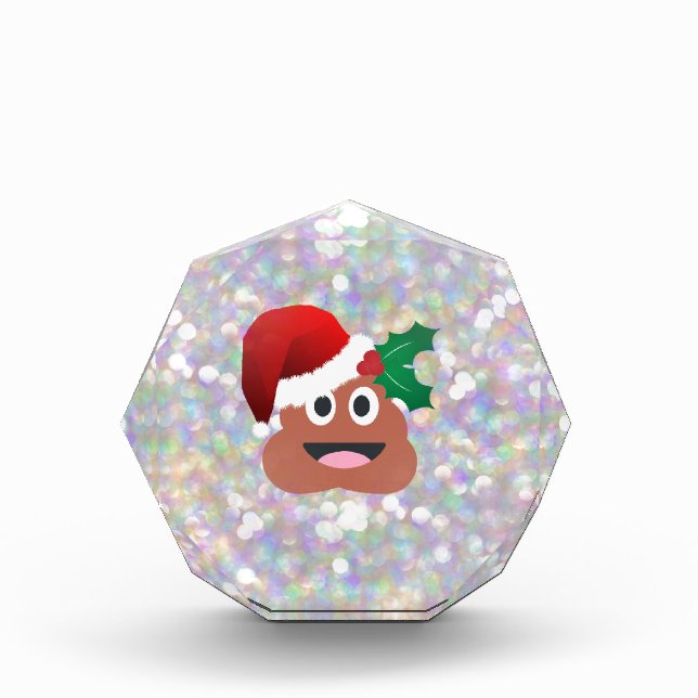 santa claus emoji acrylic award (Front)
