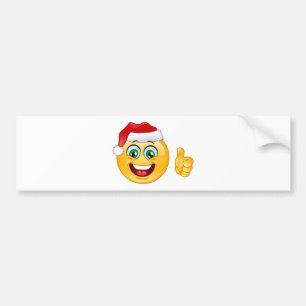 santa claus emoji bumper sticker