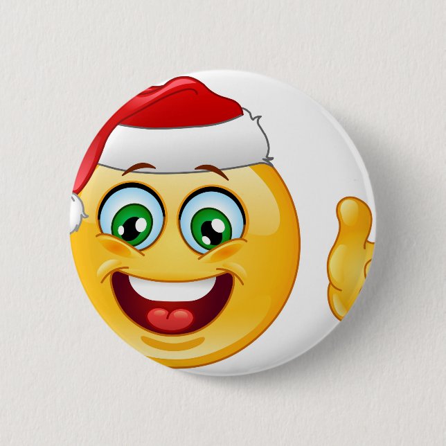 santa claus emoji button (Front)