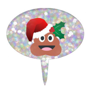santa claus emoji cake topper