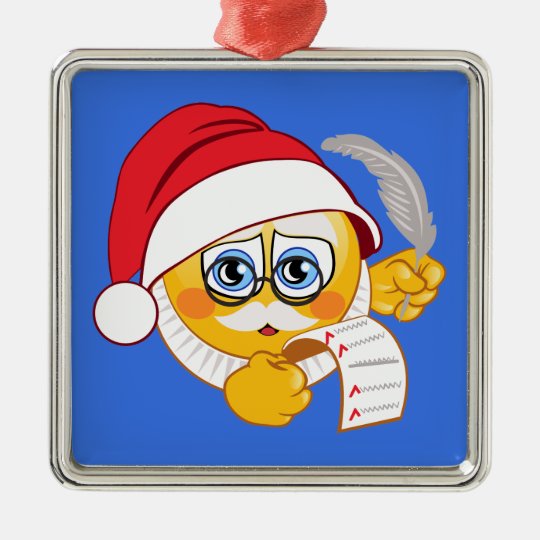 Santa Claus Emoji Christmas Ornament | Zazzle.com