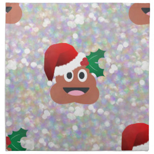 santa claus emoji cloth napkin