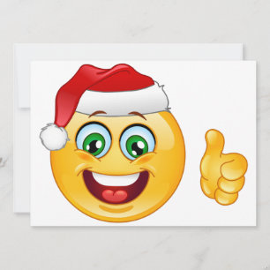 santa claus emoji holiday card