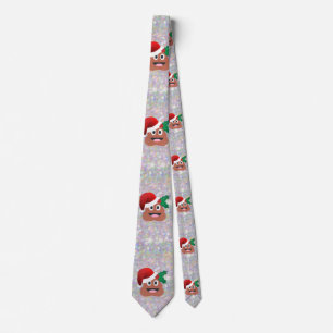 santa claus emoji neck tie