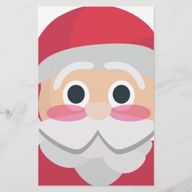 santa claus emoji stationery (Front)
