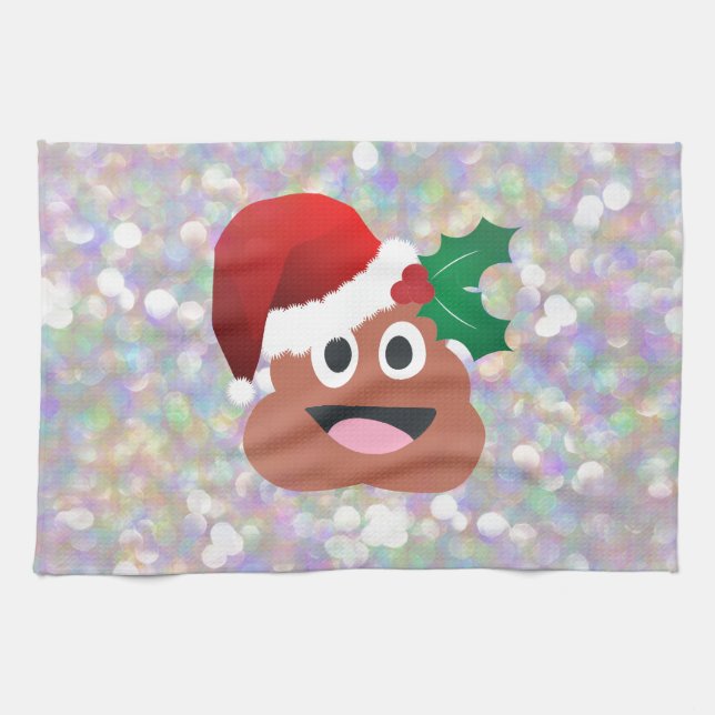 santa claus emoji towel (Horizontal)