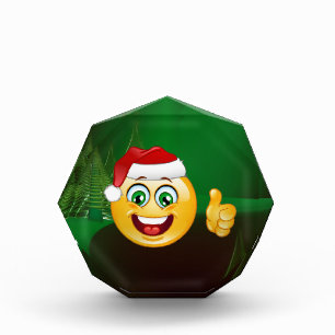 santa claus emojis acrylic award