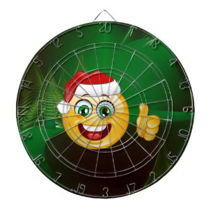 santa claus emojis dart board