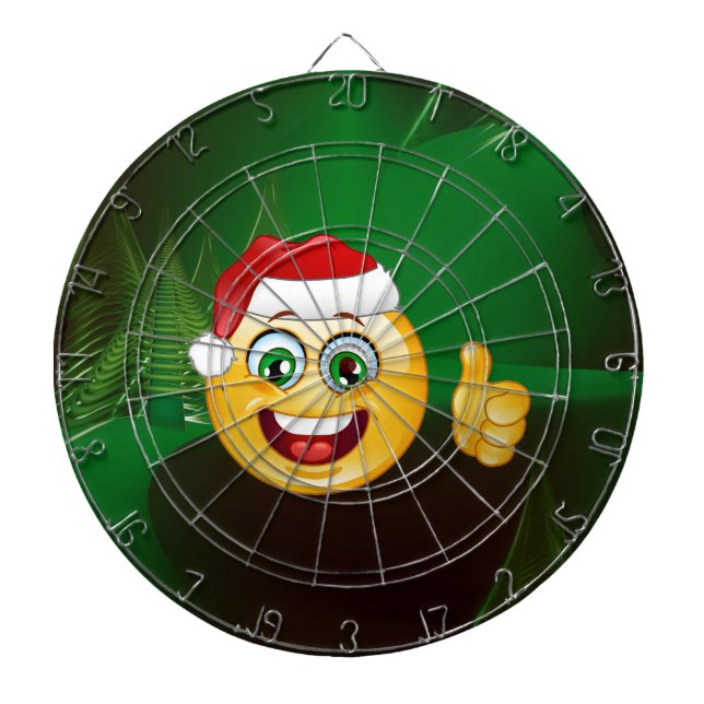 santa claus emojis dart board (Front)