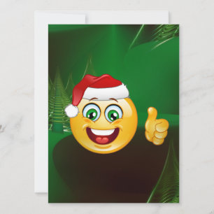 santa claus emojis holiday card