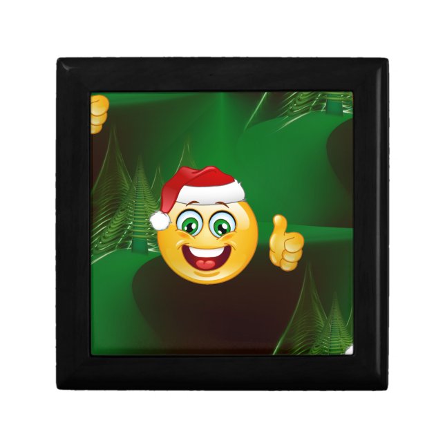 santa claus emojis keepsake box (Front)