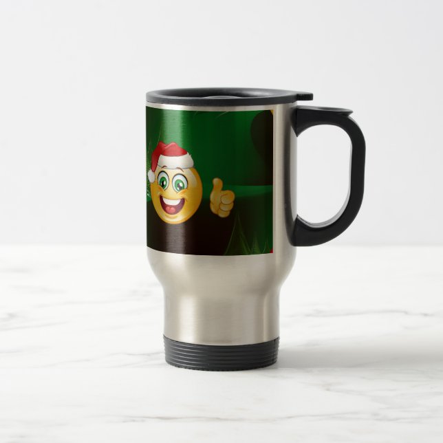 santa claus emojis travel mug (Right)