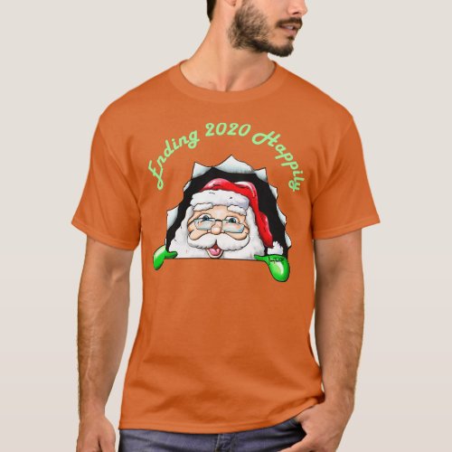 Santa Claus End 2020 happily 3D gift 1 T_Shirt