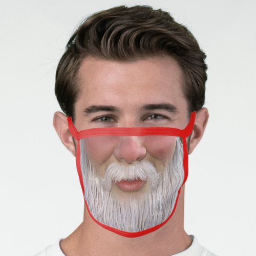 Santa Claus Face Christmas Holiday Face Mask