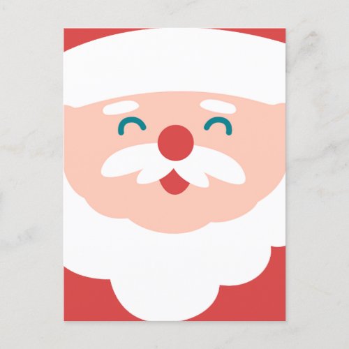 Santa Claus Face Father Christmas Cute Xmas Gift T Postcard