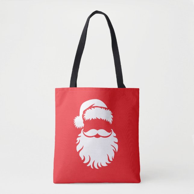 Santa Claus Face Hat Christmas  Tote Bag (Front)