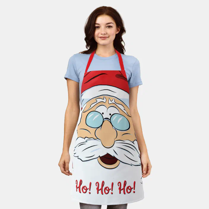 Santa Claus HoHoHo Mens Chef Cooking Baking Apron Novelty Christmas Party Gift Santa Claus HoHoHo Mens Chef Cooking Baking Apron Novelty Christmas Party Gift