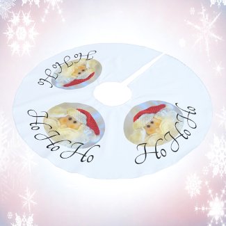 Santa Claus Face Ho Ho Ho White