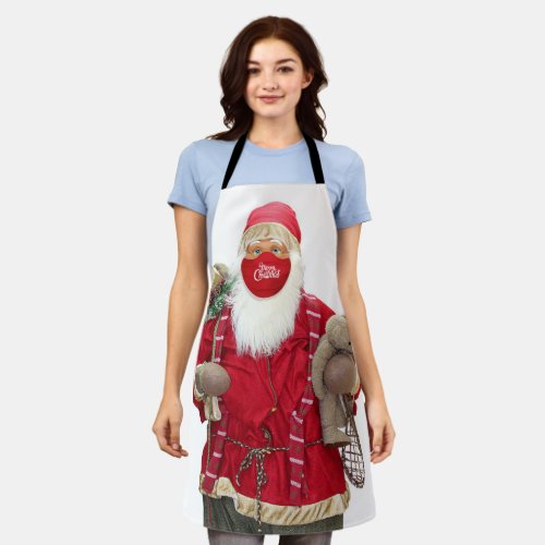 Santa Claus Face Mask Apron