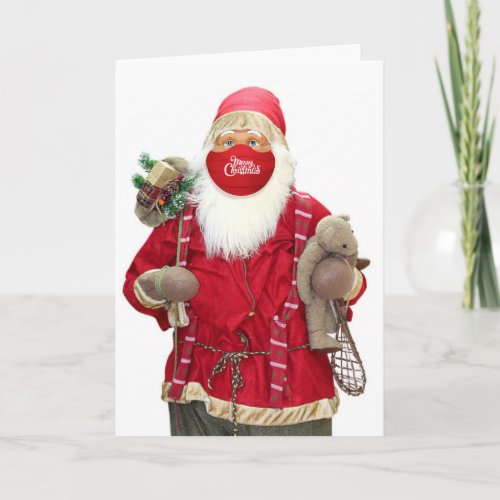 Santa Claus Face Mask Card