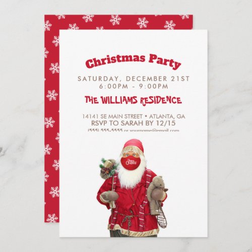 Santa Claus Face Mask                       Invitation