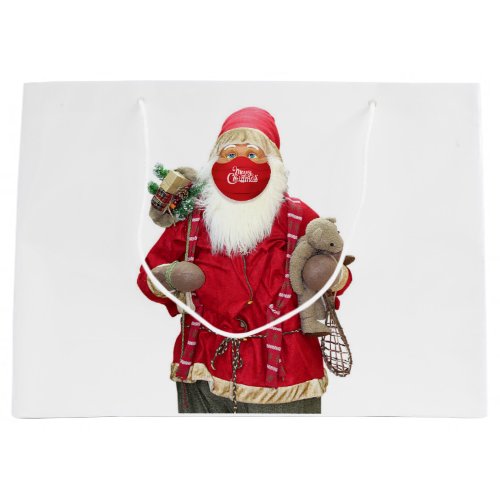 Santa Claus Face Mask Large Gift Bag