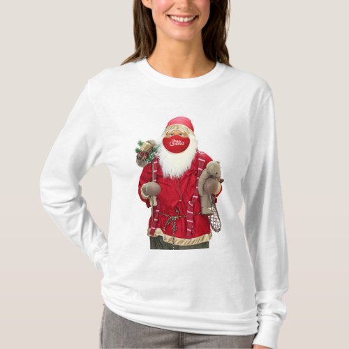 Santa Claus Face Mask T_Shirt