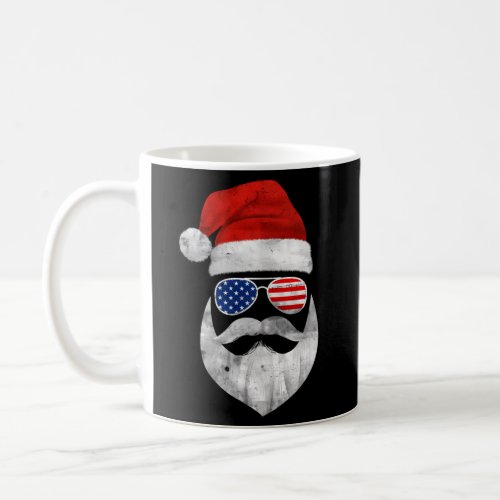Santa Claus Face Sunglasses With Beard Coffee Mug