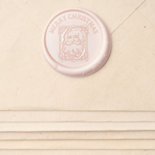 Santa Claus Father Christmas Old Vintage Wax Seal Sticker