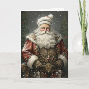 Santa Claus Father Christmas Portrait Greeting Card