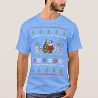Santa Claus Fir Tree Ugly Christmas, Santa Claus  T-Shirt