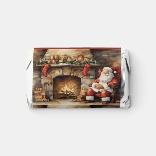 Santa Claus Fireplace Stockings Christmas Hersheys Miniatures